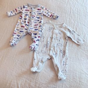 Carters Vehicles and Animals Onesies (Size 0-3m, 2-pack)